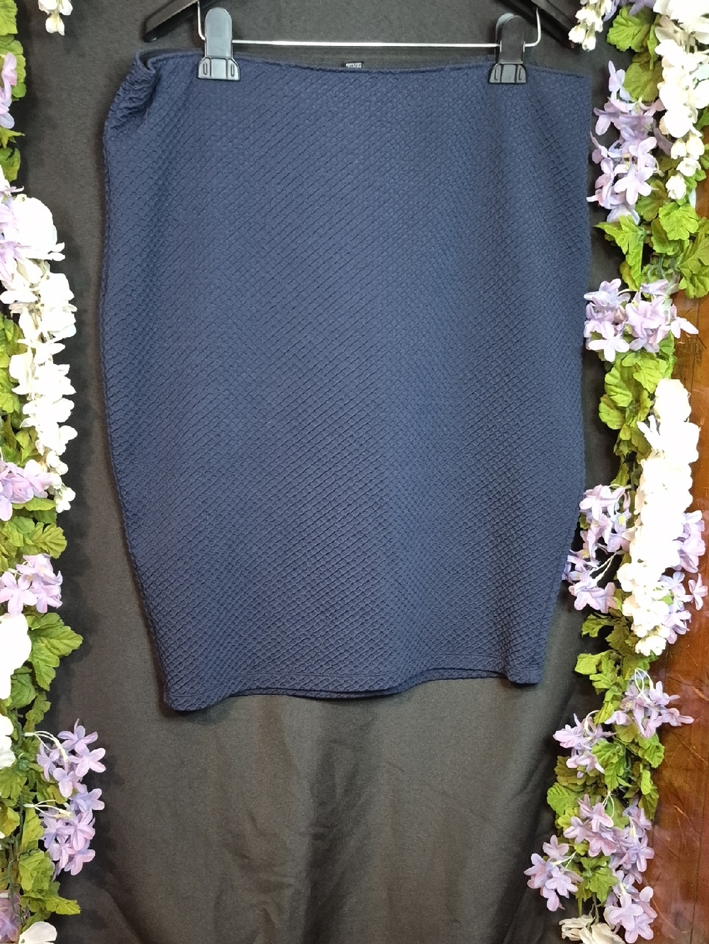 Apt. 9 Navy Textured Knit Pencil Skirt